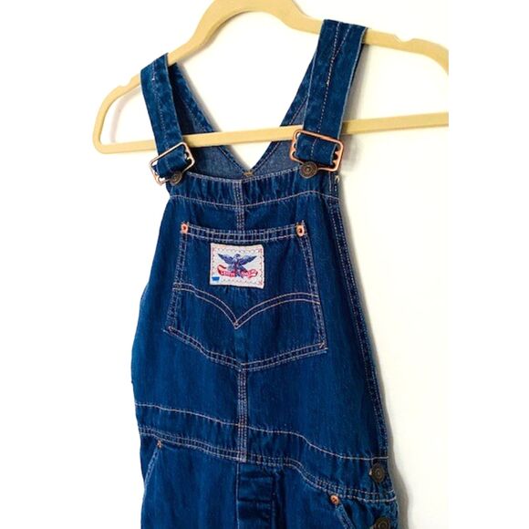 Levis Rare Vintage SF 207 Orange Tab Denim Blue Jeans Overalls Unisex Sz 12 - Picture 3 of 16